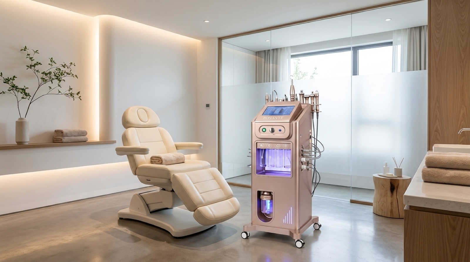 Hydra Glow™ in einem klinischen Behandlungsraum